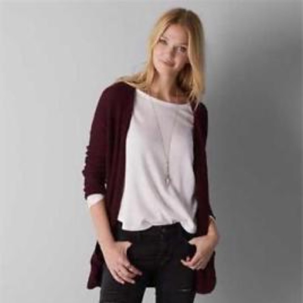 Lightweight Maroon/Burgundy Cardigan